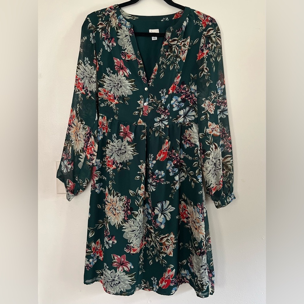 Green Floral Dress